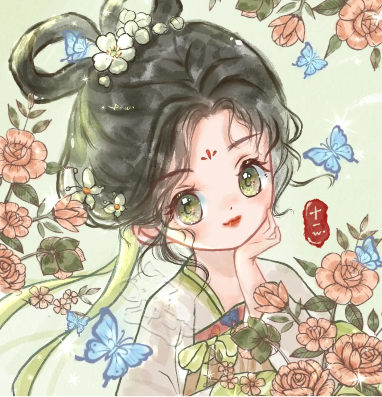Q版古风美女头像 图片3