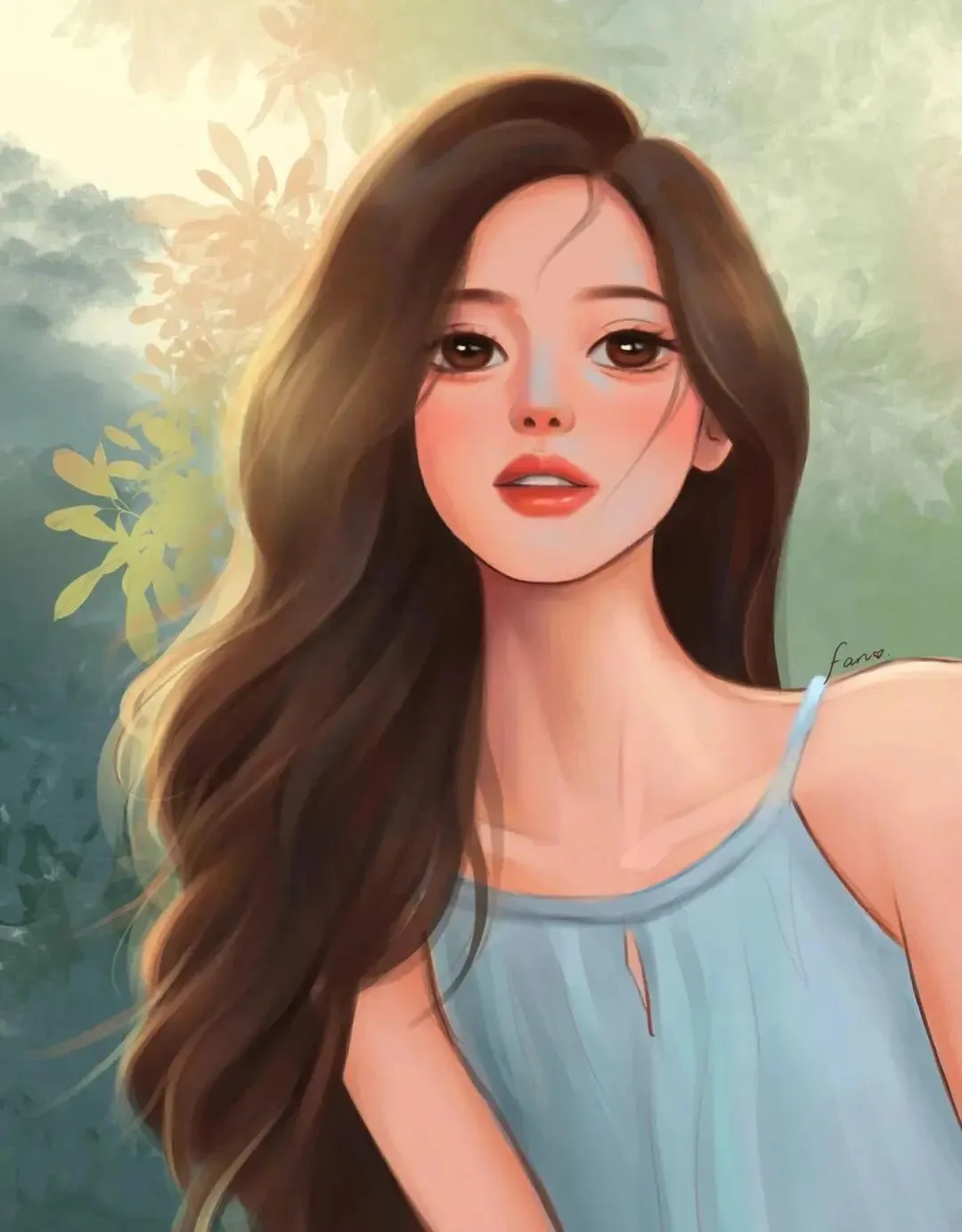 美女插画头像壁纸 图片5