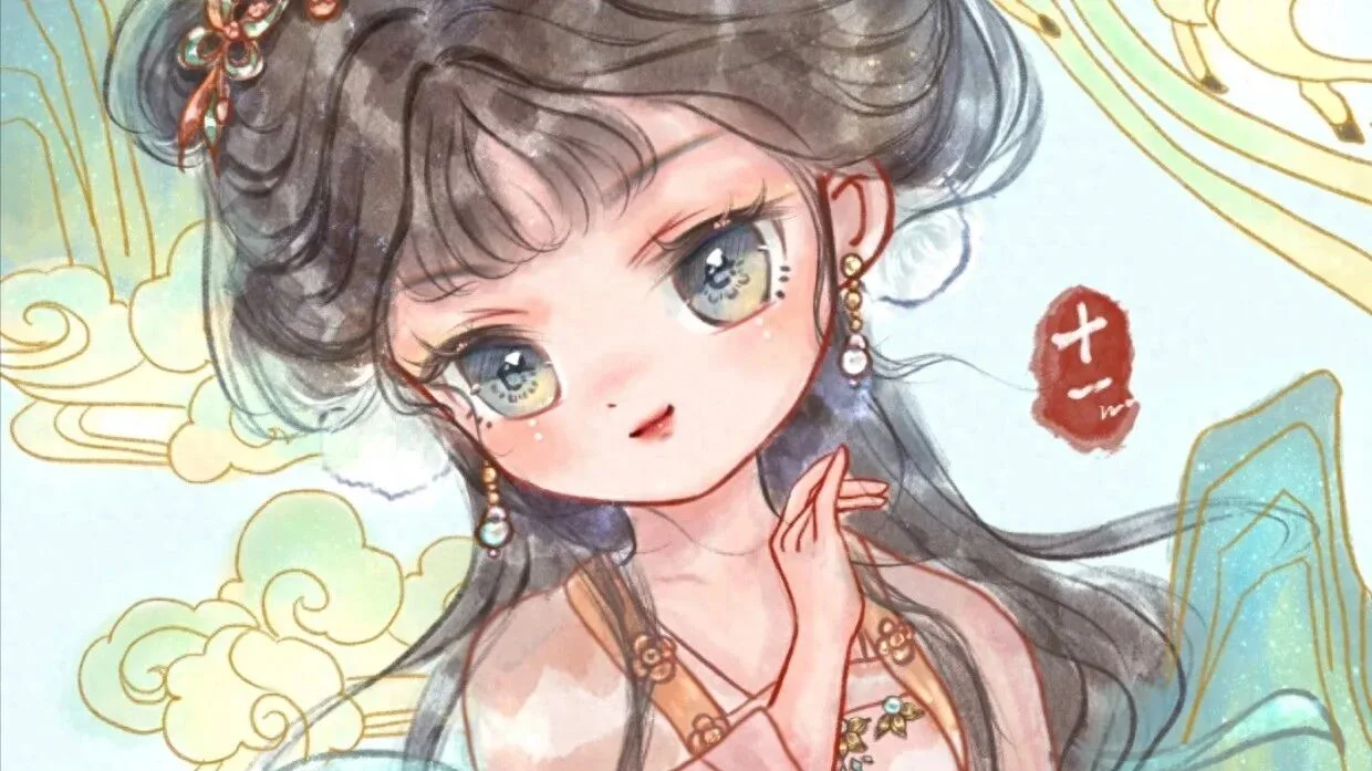 Q版古风美人头像合集 高清图集里的国风少女插画