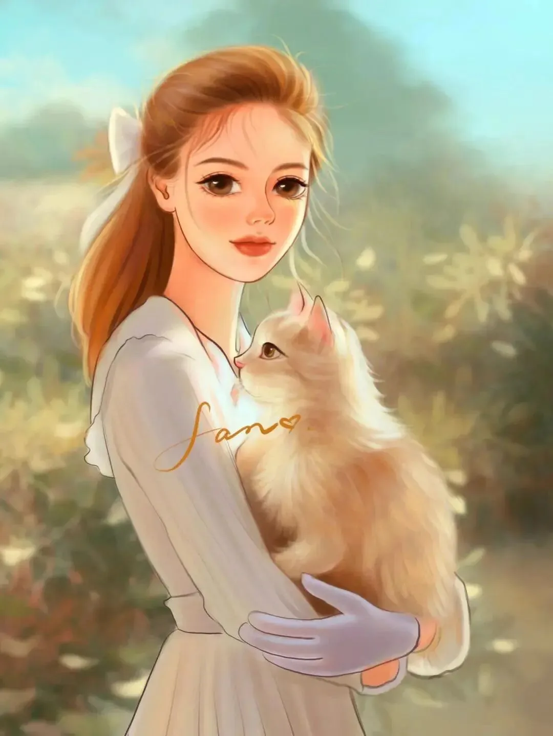美女插画头像壁纸 图片4