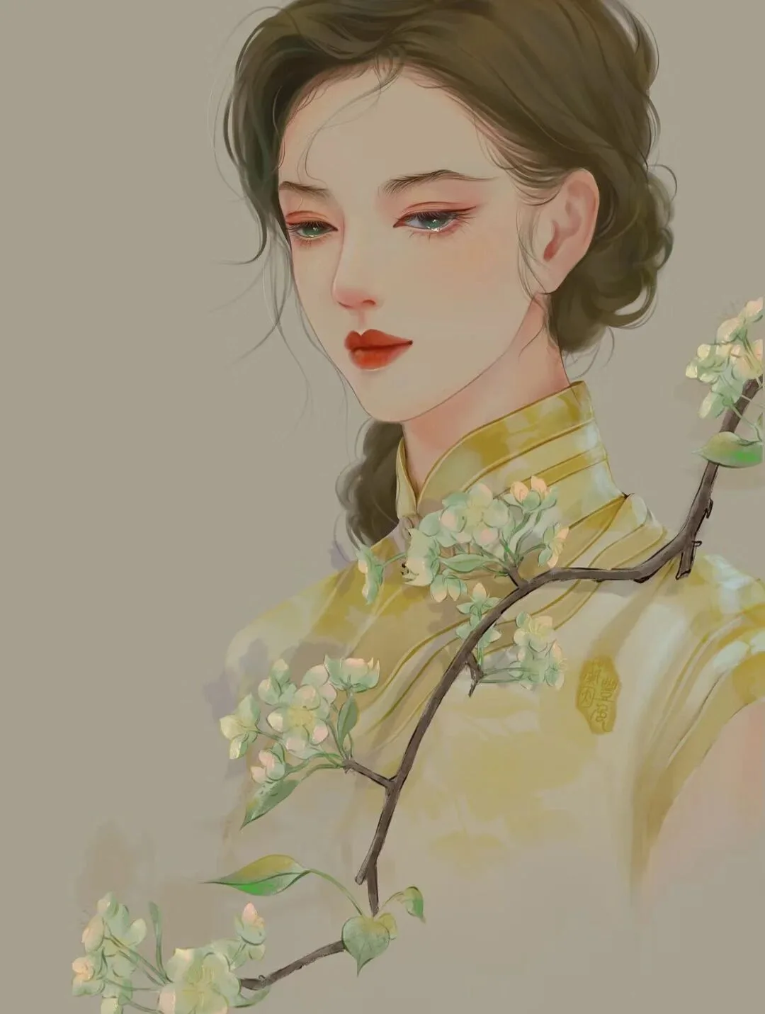 古风美女插画壁纸 图片4
