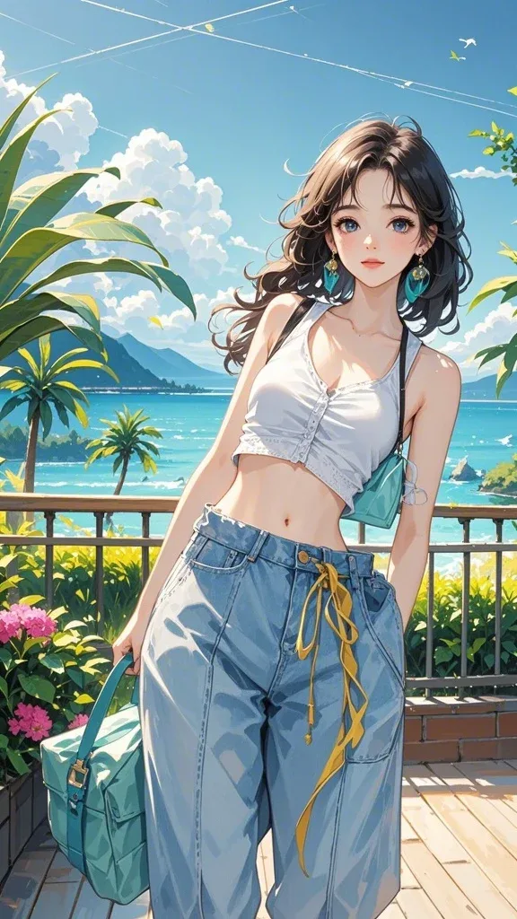 清凉美少女插画壁纸 图片2