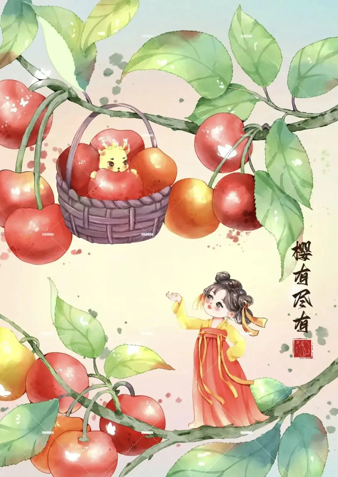 水果插画壁纸 图片3