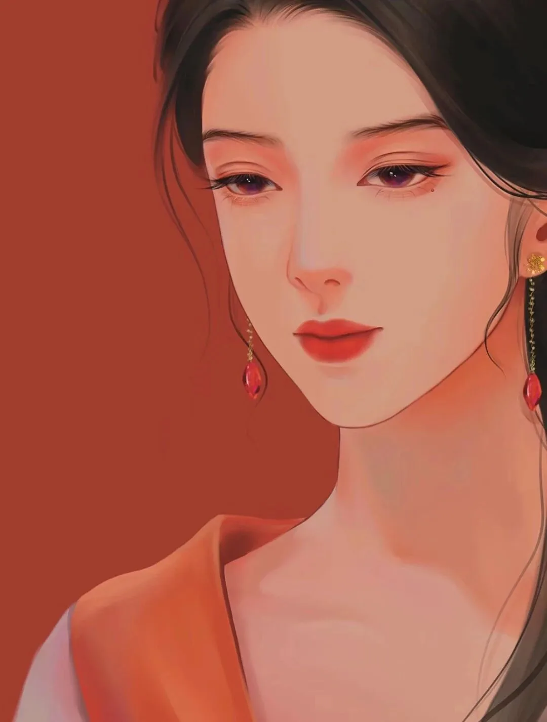 古风美女插画壁纸 图片3