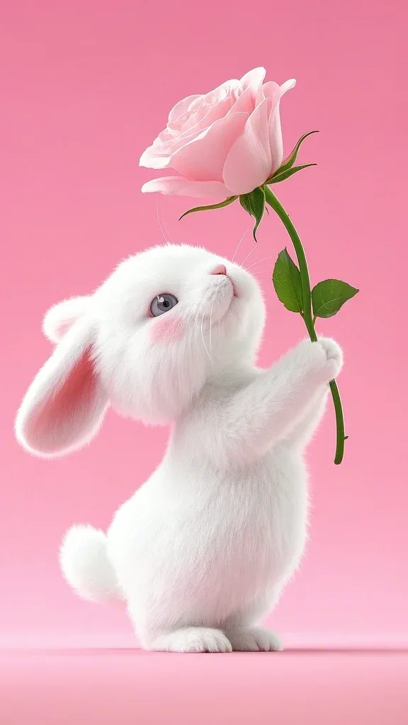 送花插画壁纸 图片4