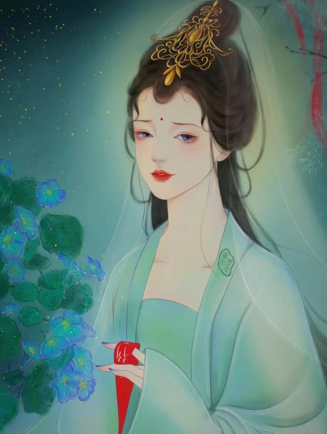 古风美女插画壁纸 图片5