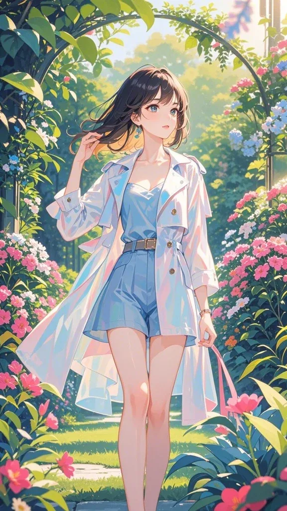 清凉美少女插画壁纸 图片4