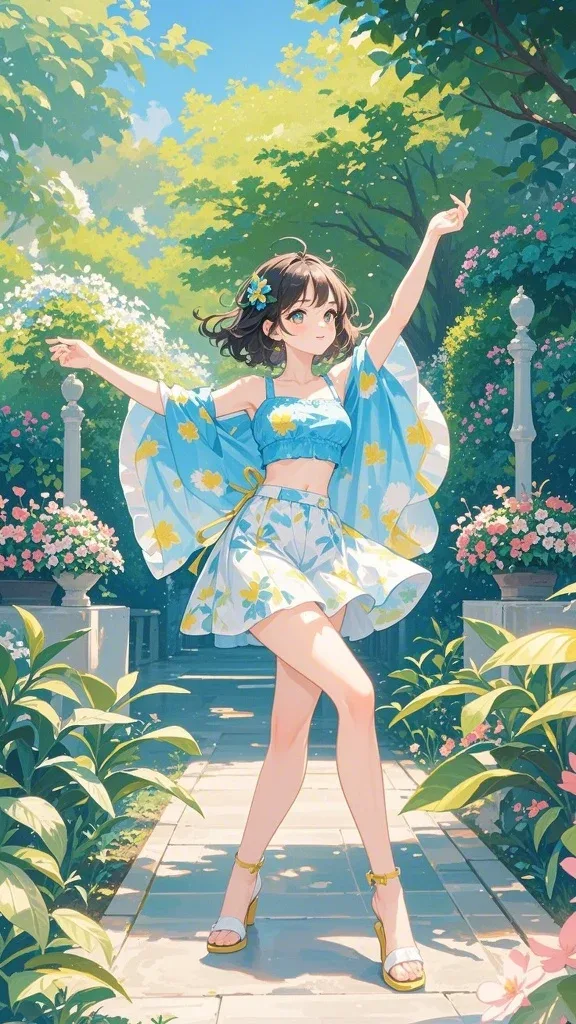 清凉美少女插画壁纸 图片5