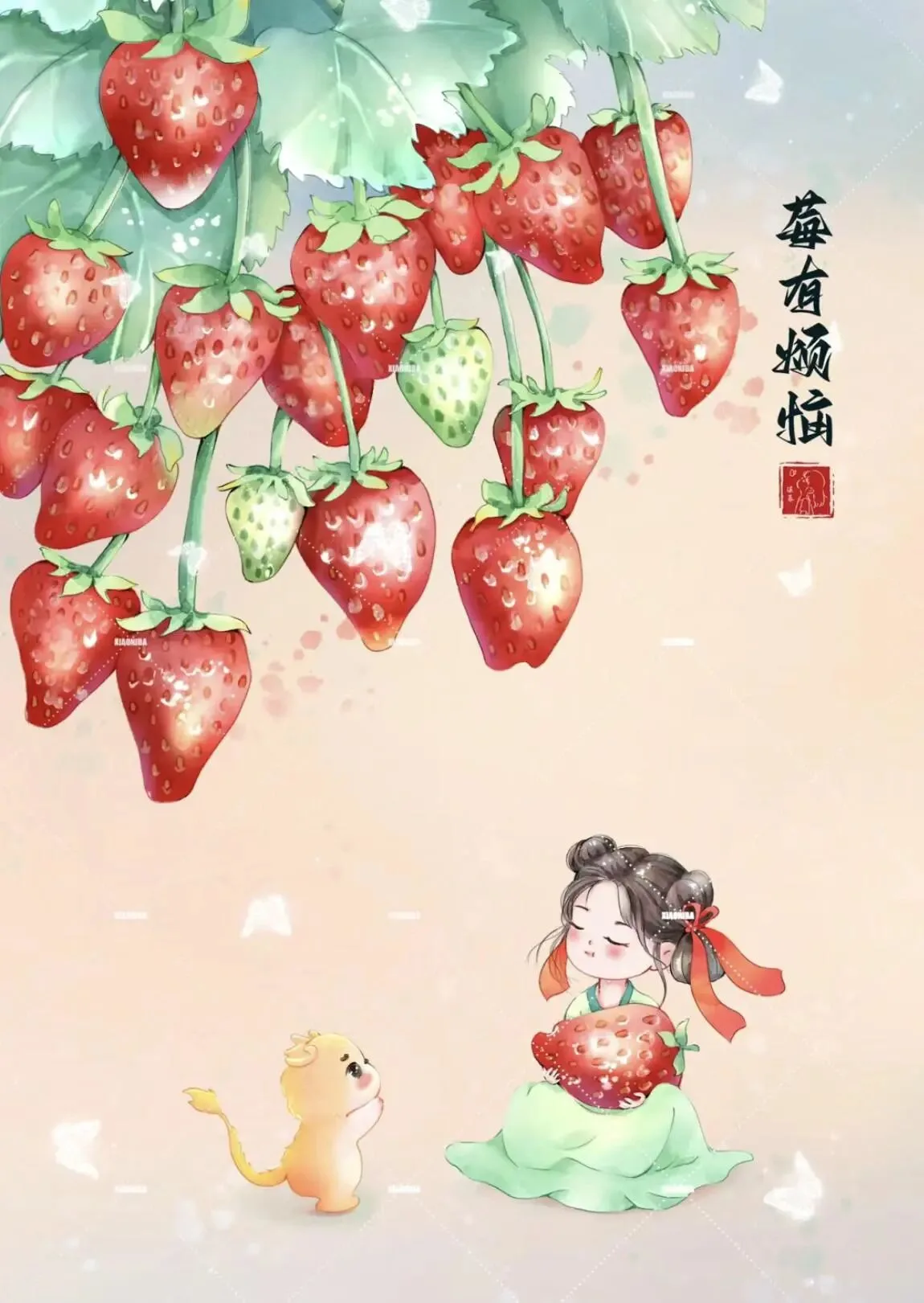 水果插画壁纸 图片2