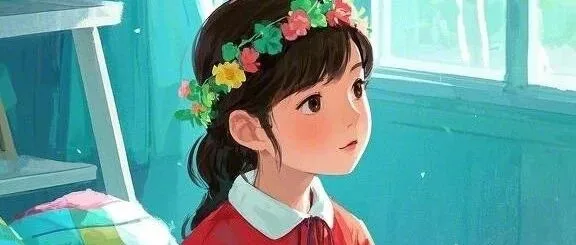 思念亲人的小女孩漫画壁纸 治愈系温情插画图集