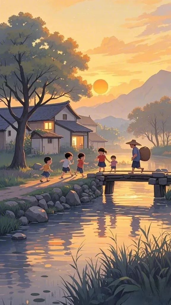 乡村童年插画壁纸 图片5