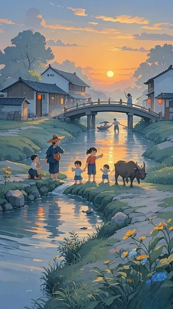 乡村童年插画壁纸 图片4