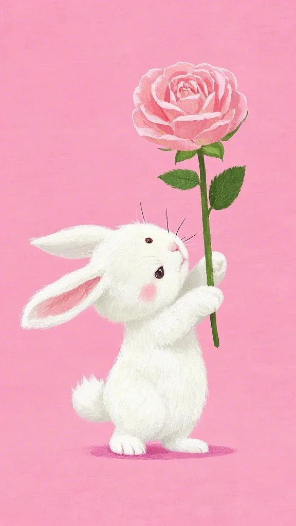 送花插画壁纸 图片5