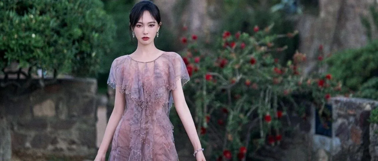 唐嫣穿纱裙拍高清壁纸 甜美气质写真图集