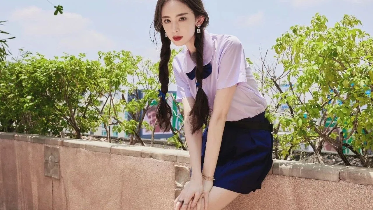 古力娜扎双马尾造型可爱上线 高清壁纸图集甜美又俏皮