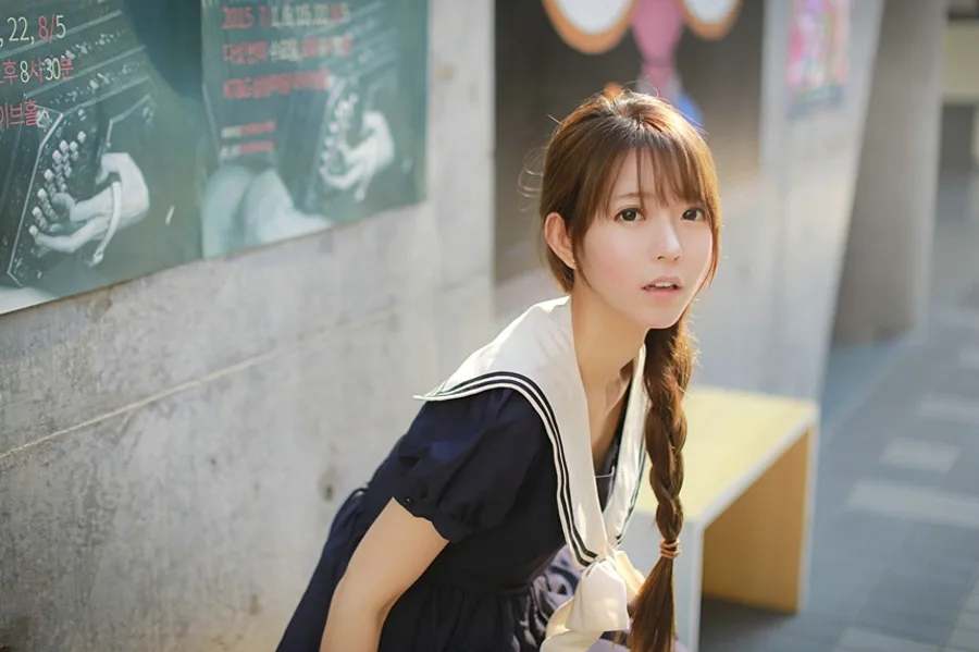 韩国女模特 街拍写真 图片6
