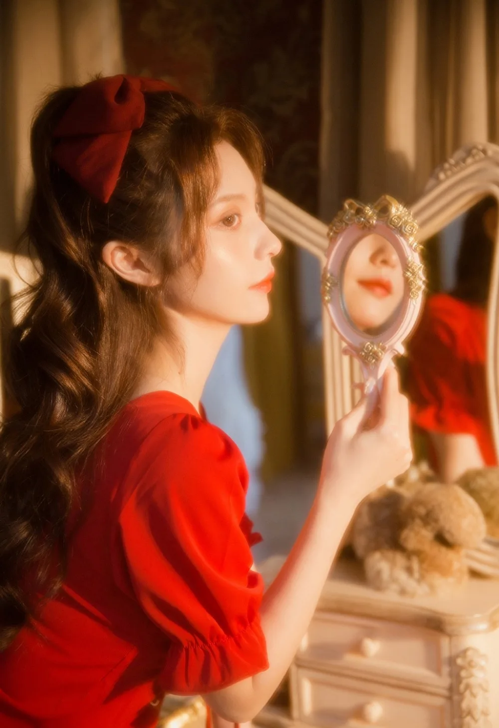 逆光美女写真 图片1