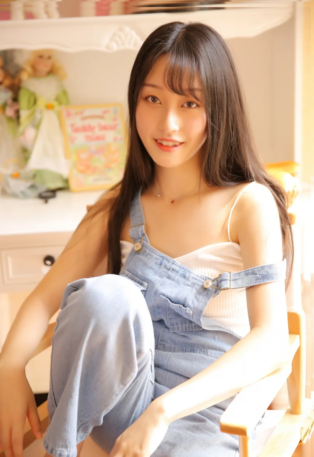 清纯风 牛仔背带裤 少女写真 图片9