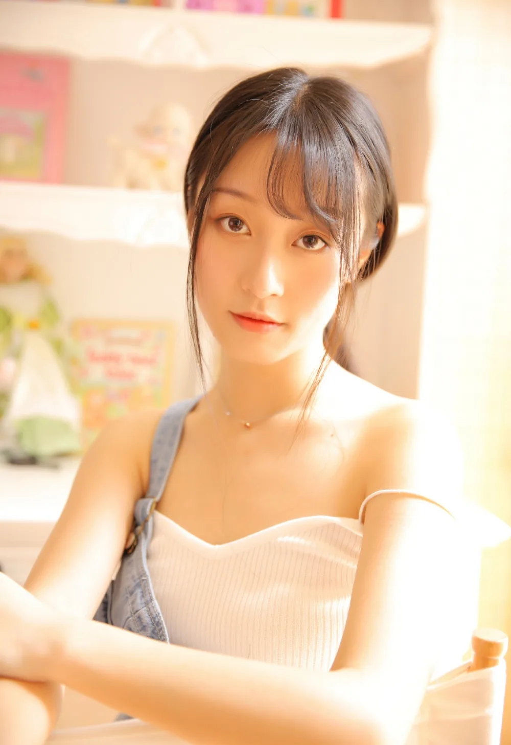 清纯风 牛仔背带裤 少女写真 图片7