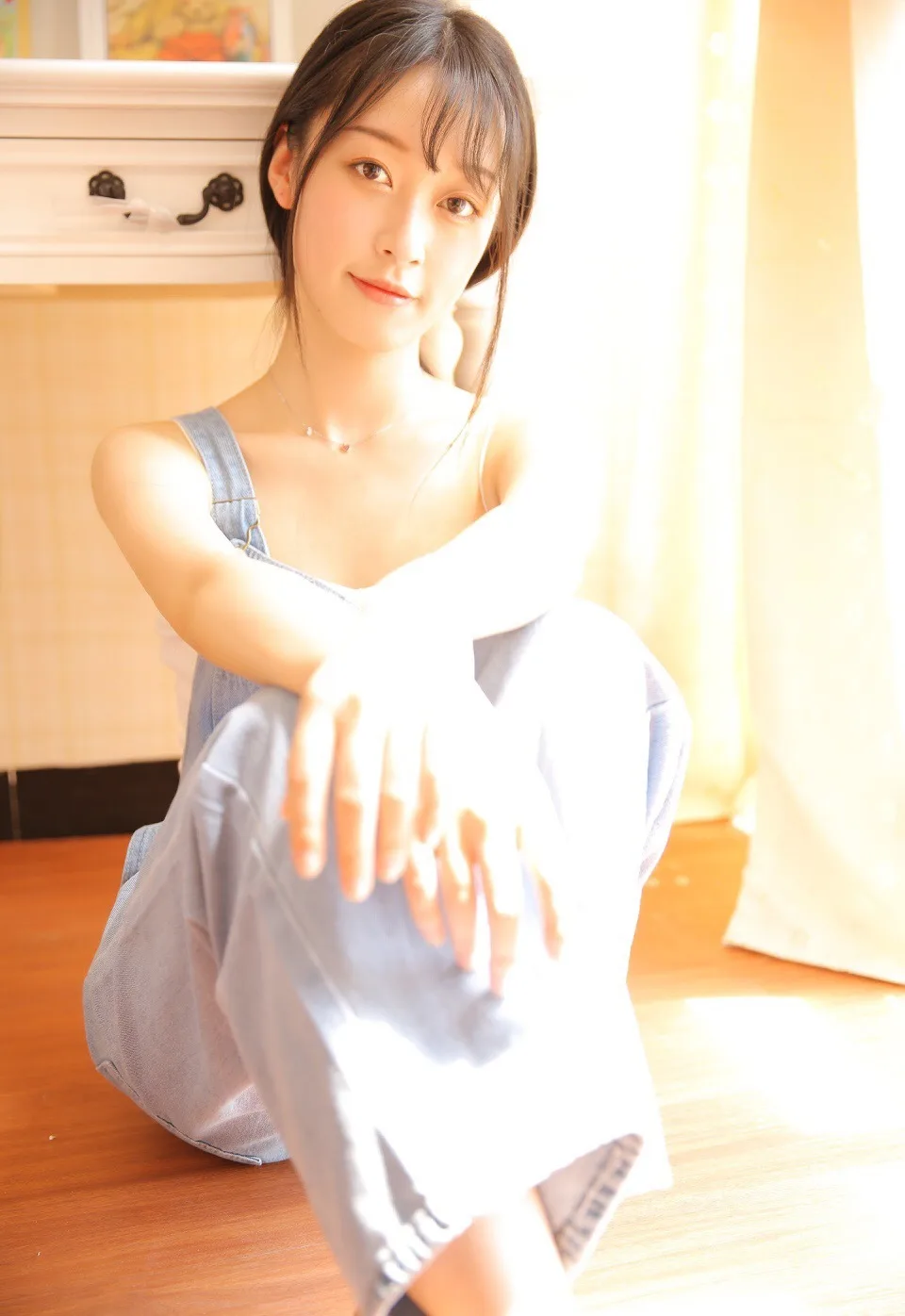 清纯风 牛仔背带裤 少女写真 图片3