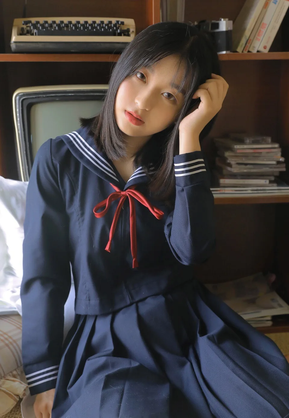 JK制服校花清纯写真 图片2